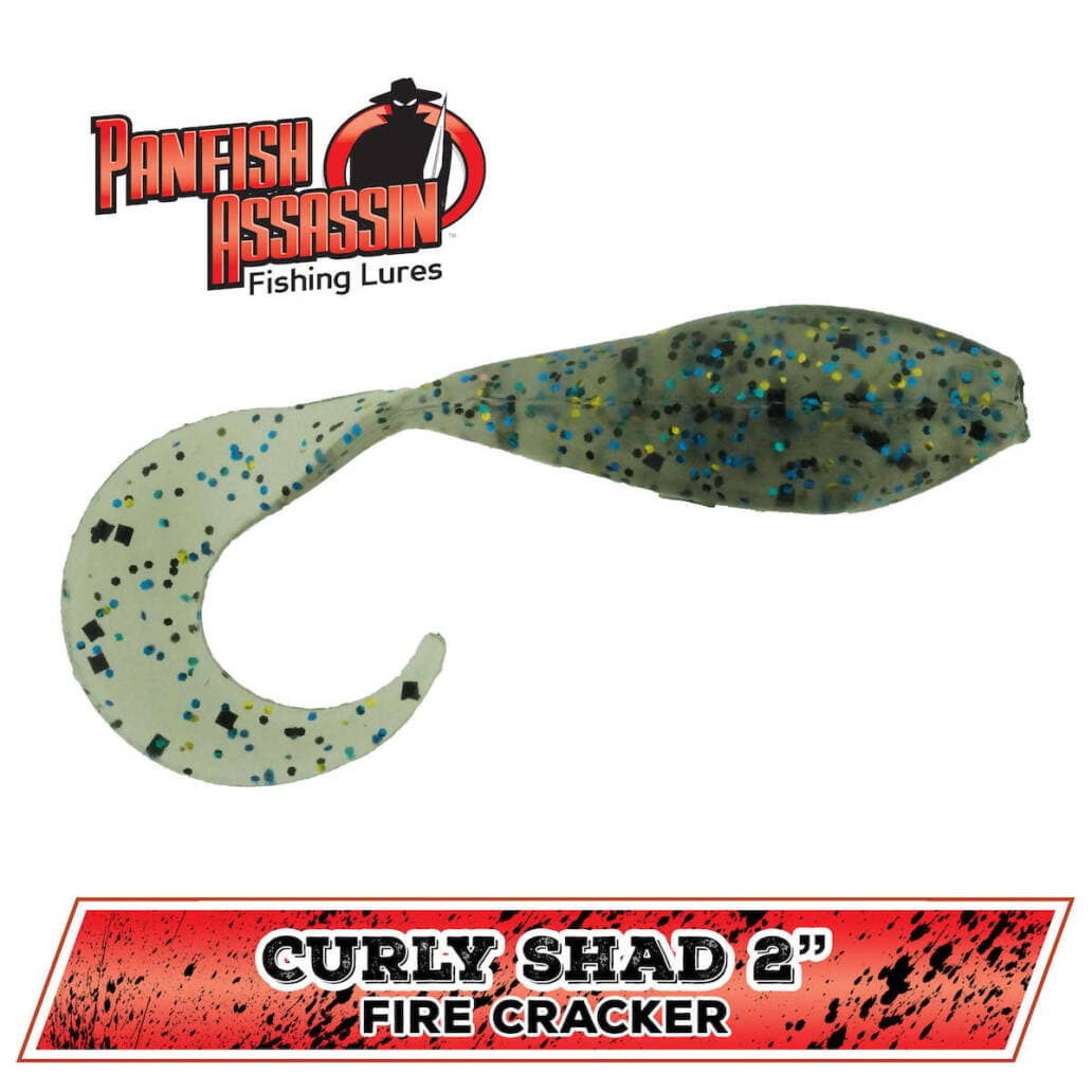 Bass Assassin Curly Shad 2 Chartreuse Pepper Shad