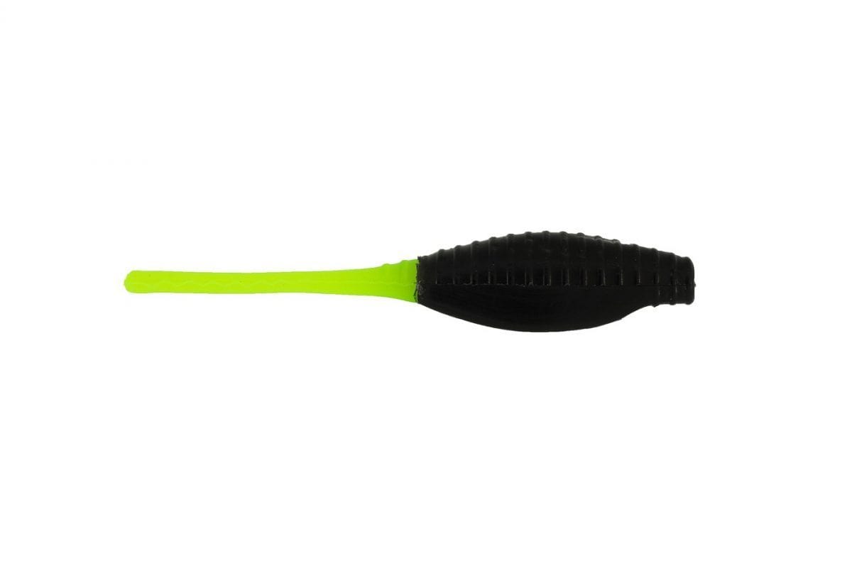 Lures Bass Assassin Pro Tiny Shad 2&quot; Black Chartreuse Tail Fishing Tackle - Best Crappie Bait | Pescador Fishing Supply