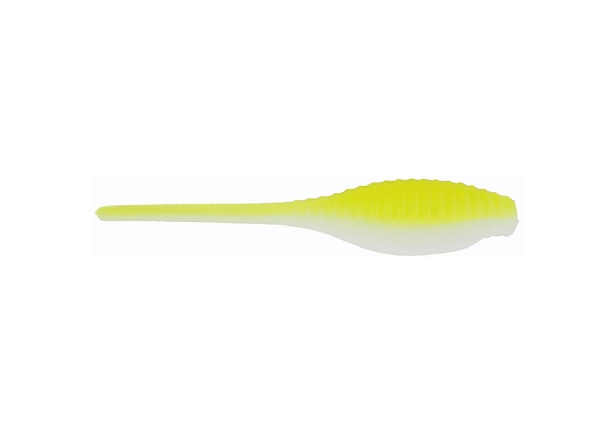 Lures Bass Assassin Pro Tiny Shad 2&quot; Chartreuse White Fishing Tackle - Best Crappie Bait | Pescador Fishing Supply