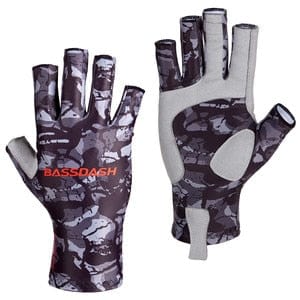 Apparel Bassdash Altimate Fingerless Fishing Gloves Black Camo / M Bassdash Altimate Fingerless Fishing Gloves | Pescador Fishing Supply