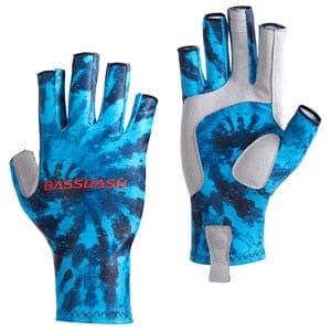 Apparel Bassdash Altimate Fingerless Fishing Gloves Blue Camo / M Bassdash Altimate Fingerless Fishing Gloves | Pescador Fishing Supply