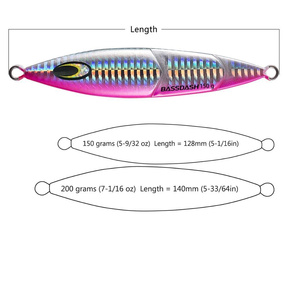 Lures Bassdash Luminous Slow Pitch Jigging Lure Slow Pitch Jigging | Pescador Fishing Supply