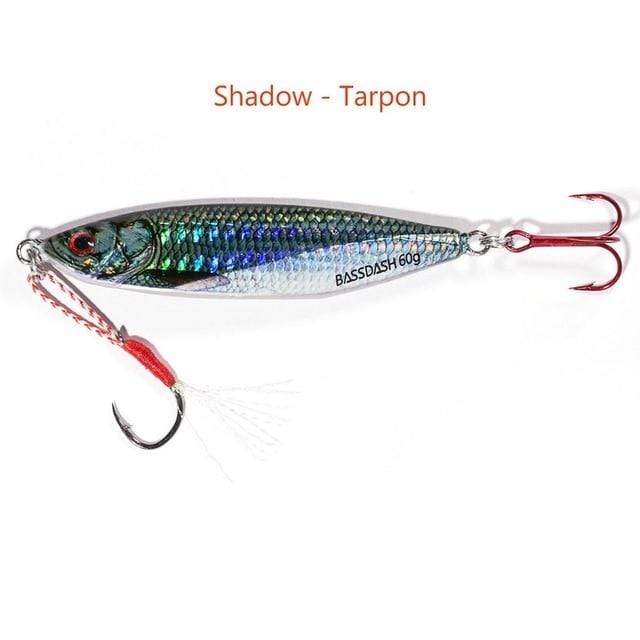 Lures Bassdash Shadow Jig Lures with VMC Hooks 1 Ounce Saltwater Fishing Jig Lures | Pescador Fishing Supply