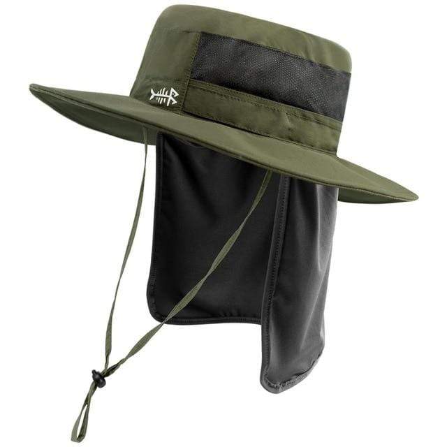 Accessories &amp; Gear Bassdash UPF 50+ UV Protection Bucket Hat Army Green Fishing Hats | Pescador Fishing Supply