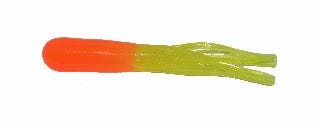 Lures Big Bite Baits 1.5&quot; Crappie Tube Orange-Chartreuse. Sparkle Orange/Chartreuse Big Bite Baits Crappie Tube | Pescador Fishing Supply
