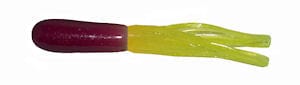 Lures Big Bite Baits 1.5&quot; Crappie Tube Orange-Chartreuse. Sparkle Purple/Chartreuse Big Bite Baits Crappie Tube | Pescador Fishing Supply