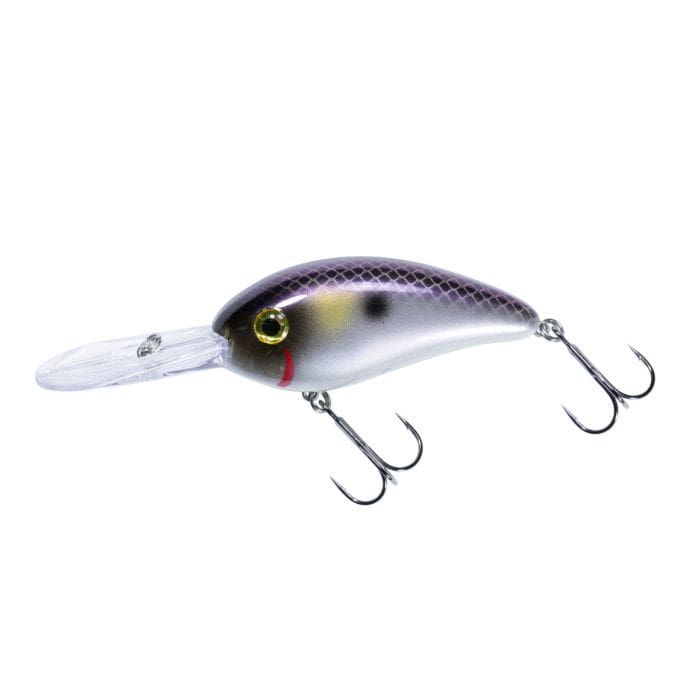 Tackle &amp; Line Bomber Fat Free Shad Next Gen Crankbait Purple Pearl AYU Bomber Fat Free Shad Next Gen Crankbait | Pescador Fishing Supply