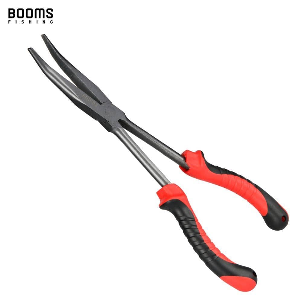 Booms Fishing F5 Bent Long Nose Fishing Pliers Hook Remover 11 Inches