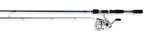 Rods Daiwa Combo D-Shock Spinning Combo 1BB 6&#39;&quot; 2pc ML w/8lb Line