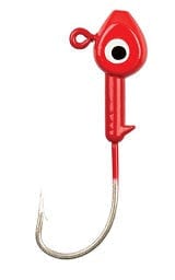 Lures Eagle Claw Saltwater Jig Head 10 Count 1/8 oz / Red Fishing Tackle - Saltwater Jig Heads | Pescador Fishing Supply