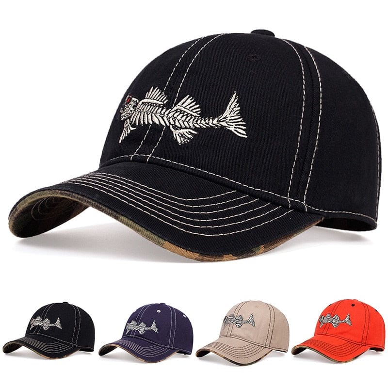 Accessories & Gear Fish Bone Lucky Fishing Hat Fishing Hat Sun Protection | Fish Bone Lucky Fishing Hat