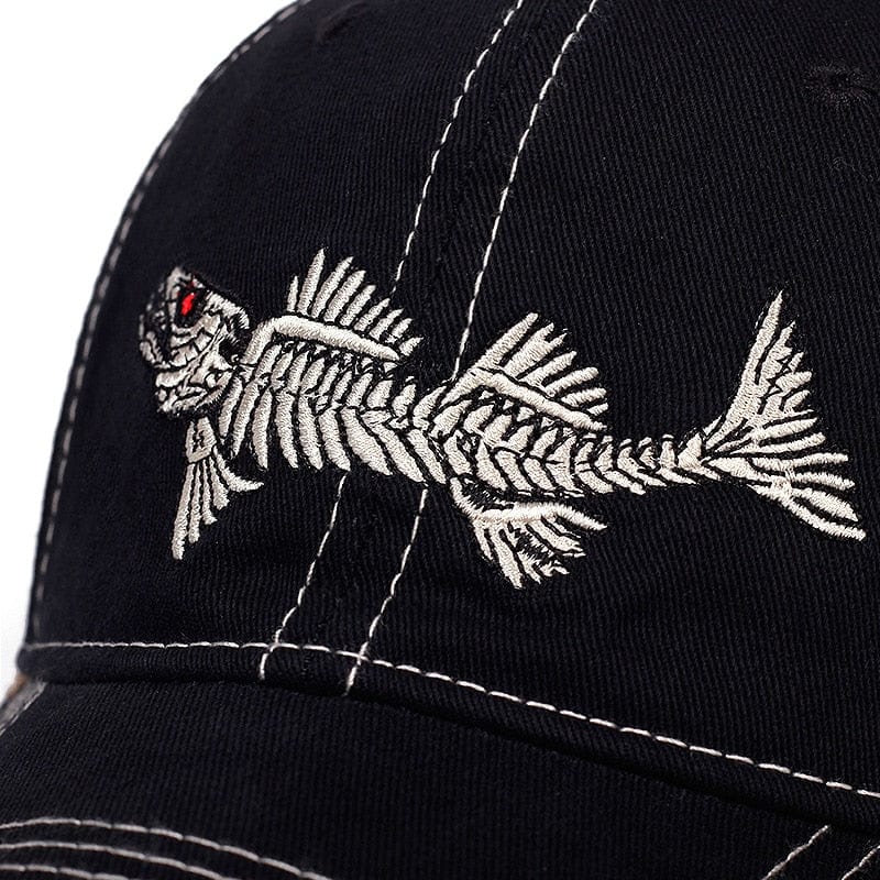 Fish Bone Lucky Fishing Hat | Pescador Fishing Supply Hi-Vis Orange