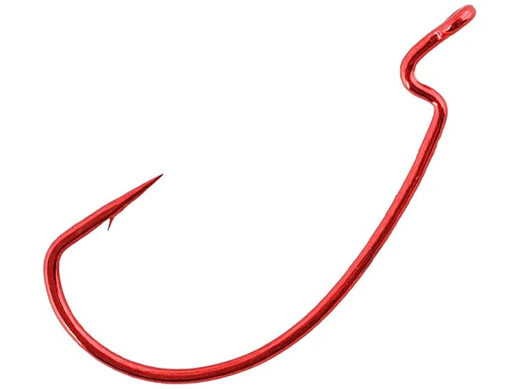 Tackle &amp; Line Gamakatsu SuperLine Offset EWG Hooks Red 1 Gamakatsu SuperLine Offset EWG Hooks Red | Pescador Fishing Supply