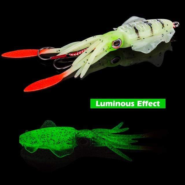 Lures Goture Luminous Soft Squid Jig 2 Ounce White Fishing Lures - Saltwater Jigs | Pescador Fishing Supply