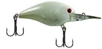 Lures Luck-E-Strike American Original Deep Smoothy 8-12ft Pearl White Red Eye