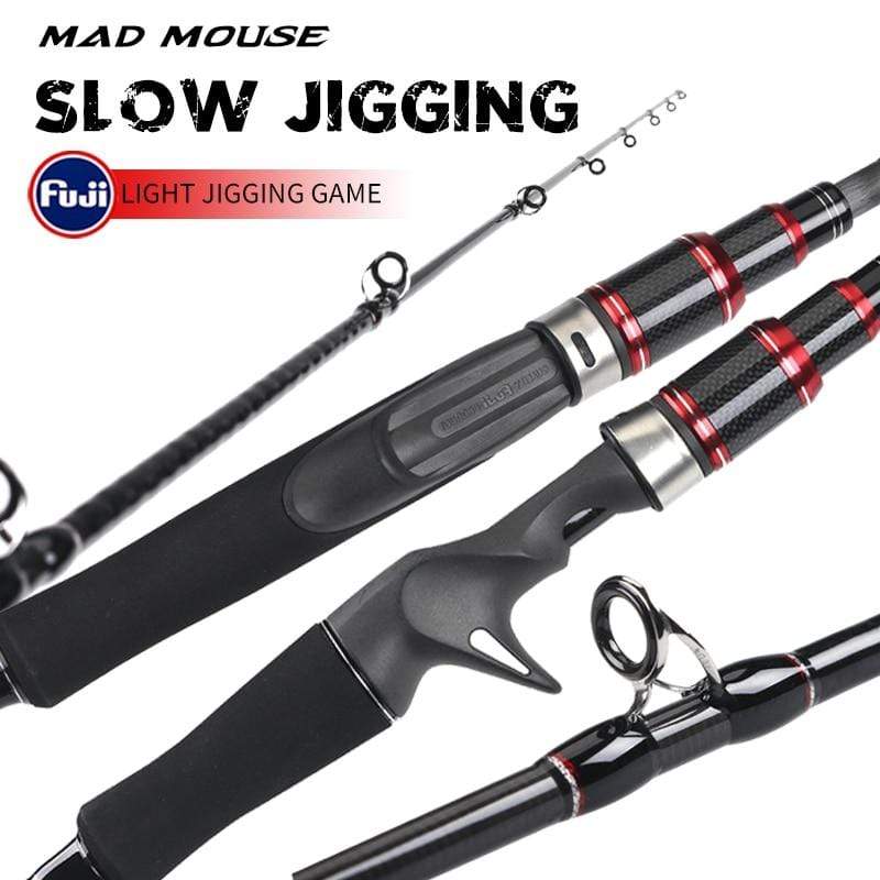Fishing Rods Mad Mouse Expert Model Slow Jigging 2-Section Spinning Rod Slow Pitch Jigging | Pescador Fishing Supply