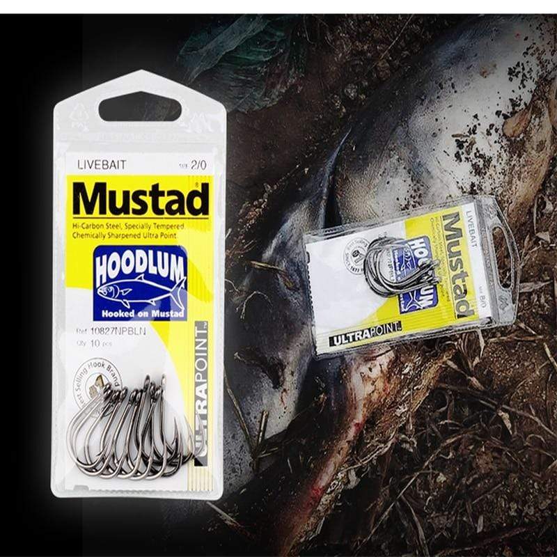 Line &amp; Terminal Mustad Hoodlum® Live Bait Hooks Fish Hooks - Live Bait | Pescador Fishing Supply