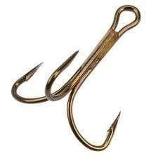 Line & Terminal Mustad Treble Hook Bronze Size 6, 25 Count 6