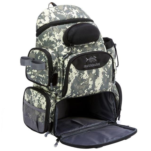 Accessories &amp; Gear Bassdash Lightweight Fishing Tackle Backpack Jungle Camo Fishing Gear - Tackle Backpack | Pescador Fishing Supply