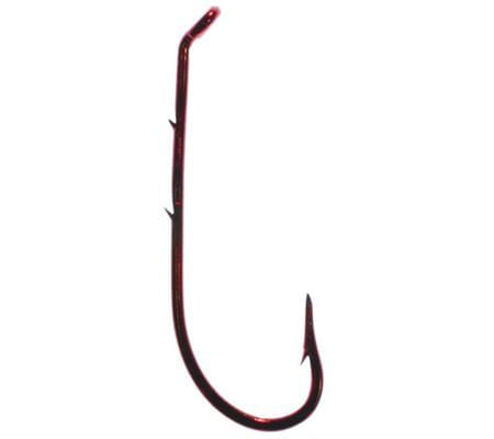 Line &amp; Terminal Tru Turn Blood Red Down Eye Baitholder Hooks 1/0 Fish Hooks - Baitholder Hooks - Catfish Hooks | Pescador Fishing Supply