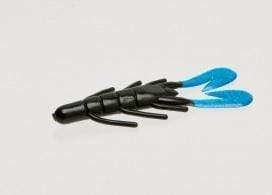 Lures Zoom 3.5&quot; Ultra Vibe Speed Craw Black - Blue Claw Package of 12